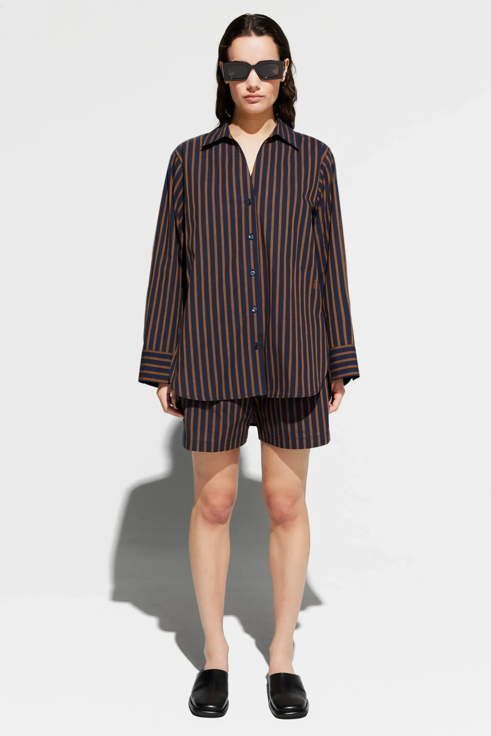 Bettina dk navy stripe