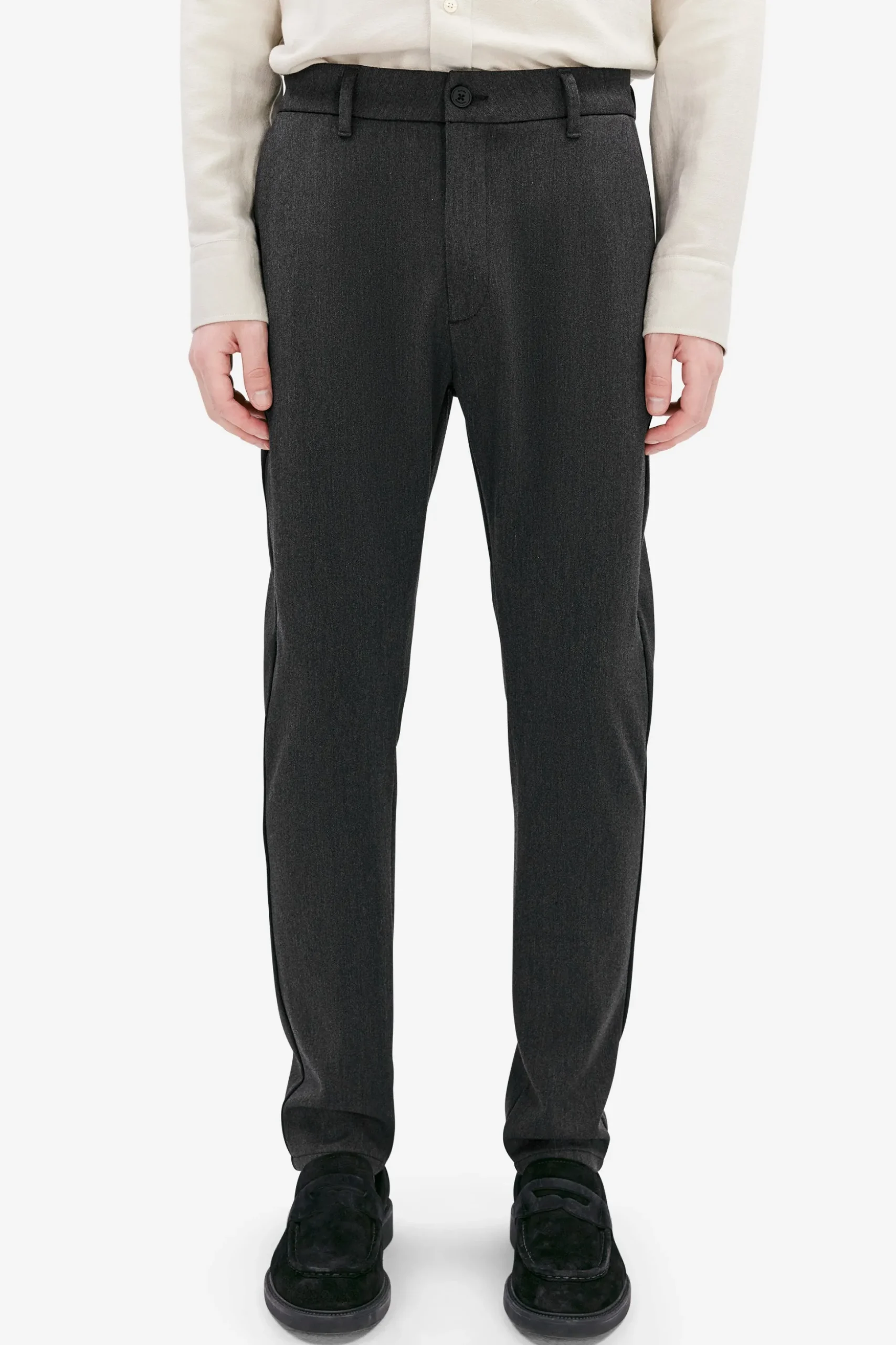 Crimson stretch grey melange