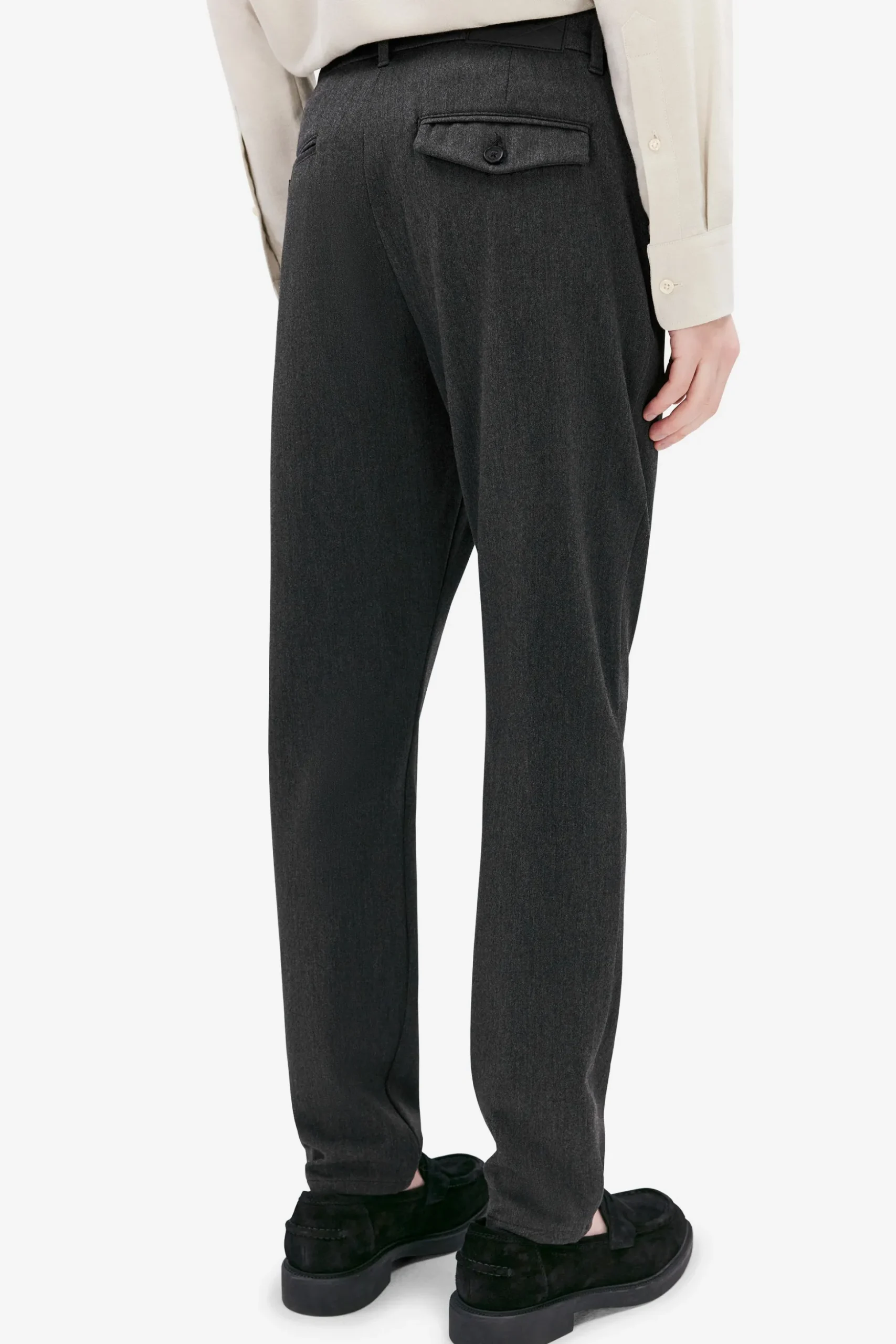Crimson stretch grey melange