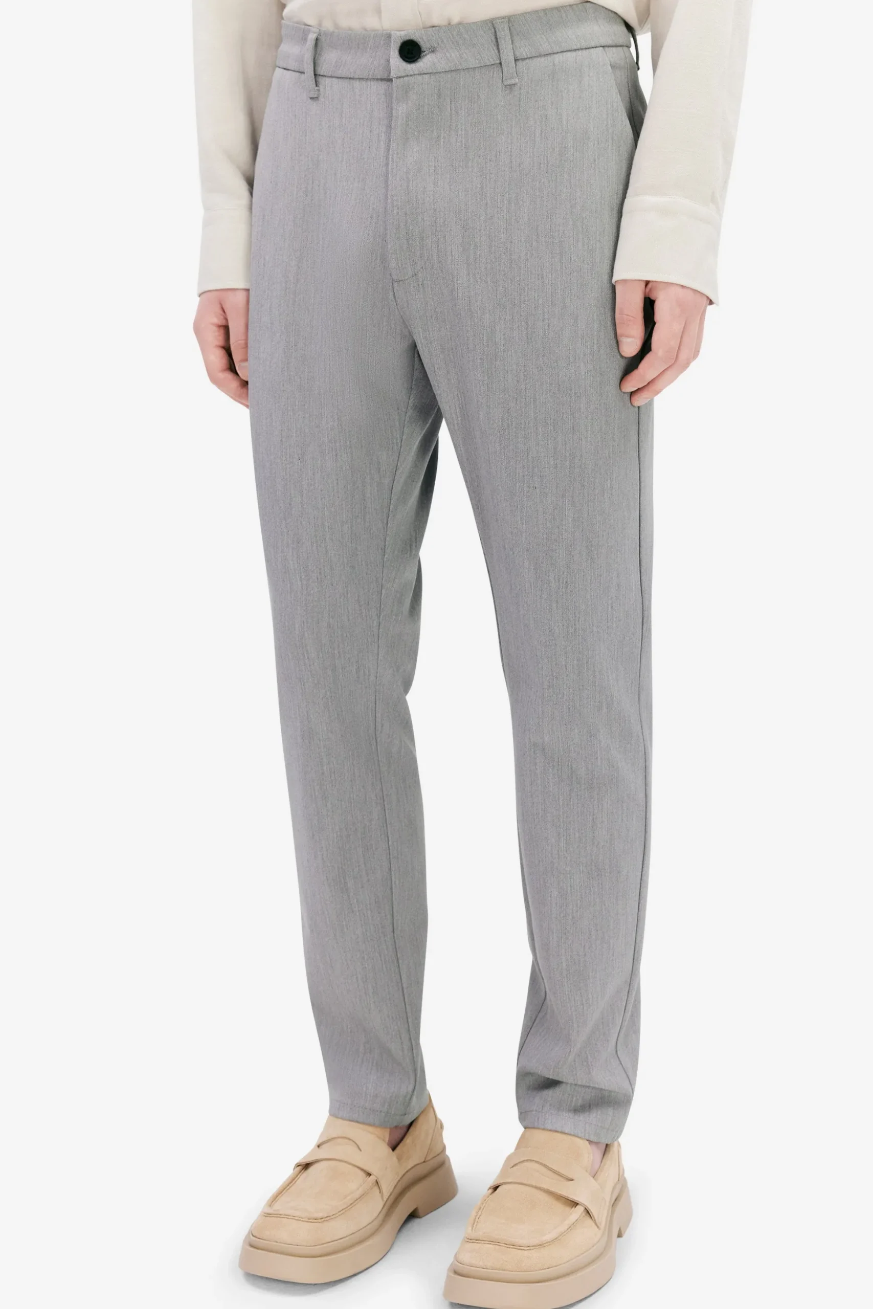 Crimson stretch light grey melange