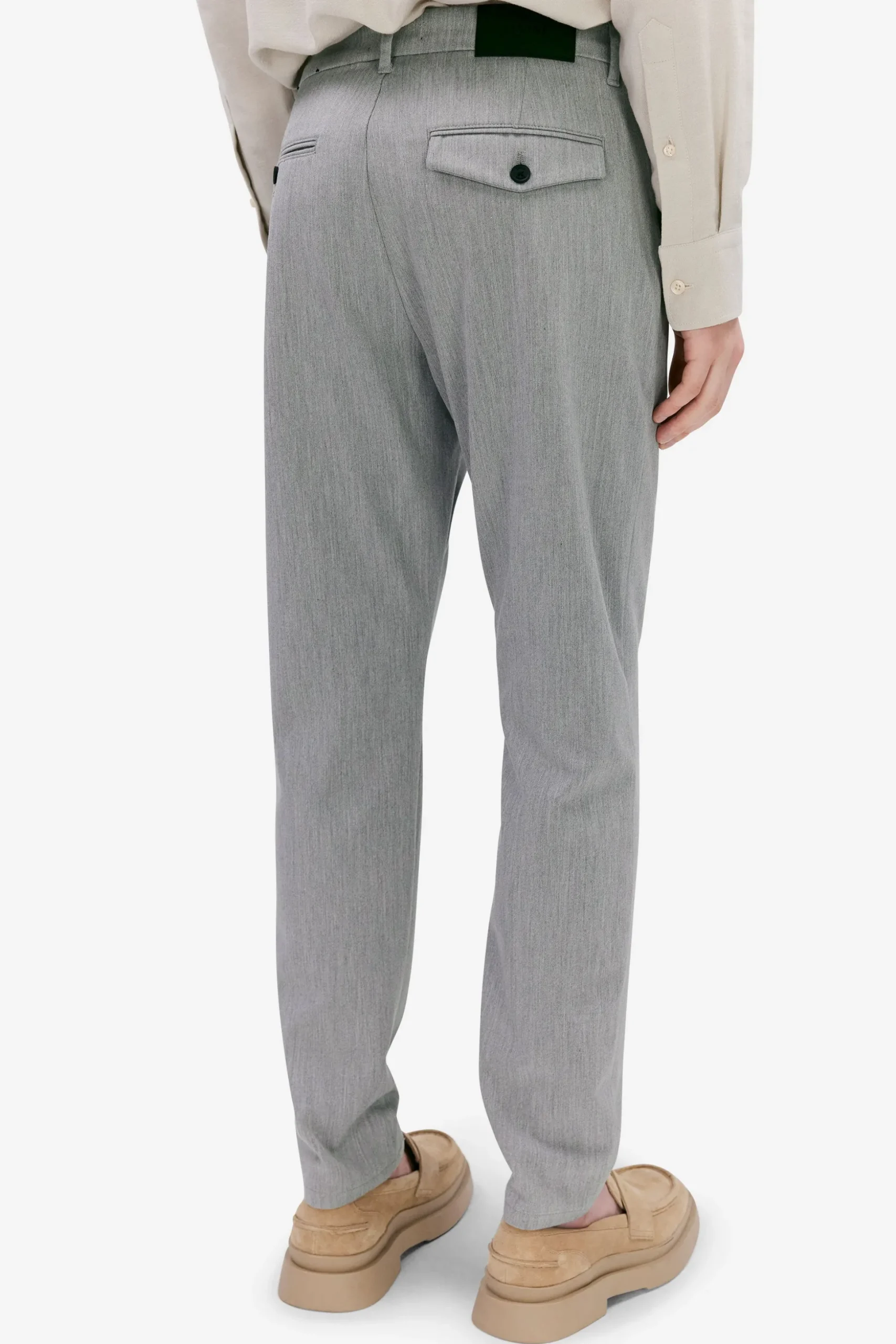Crimson stretch light grey melange