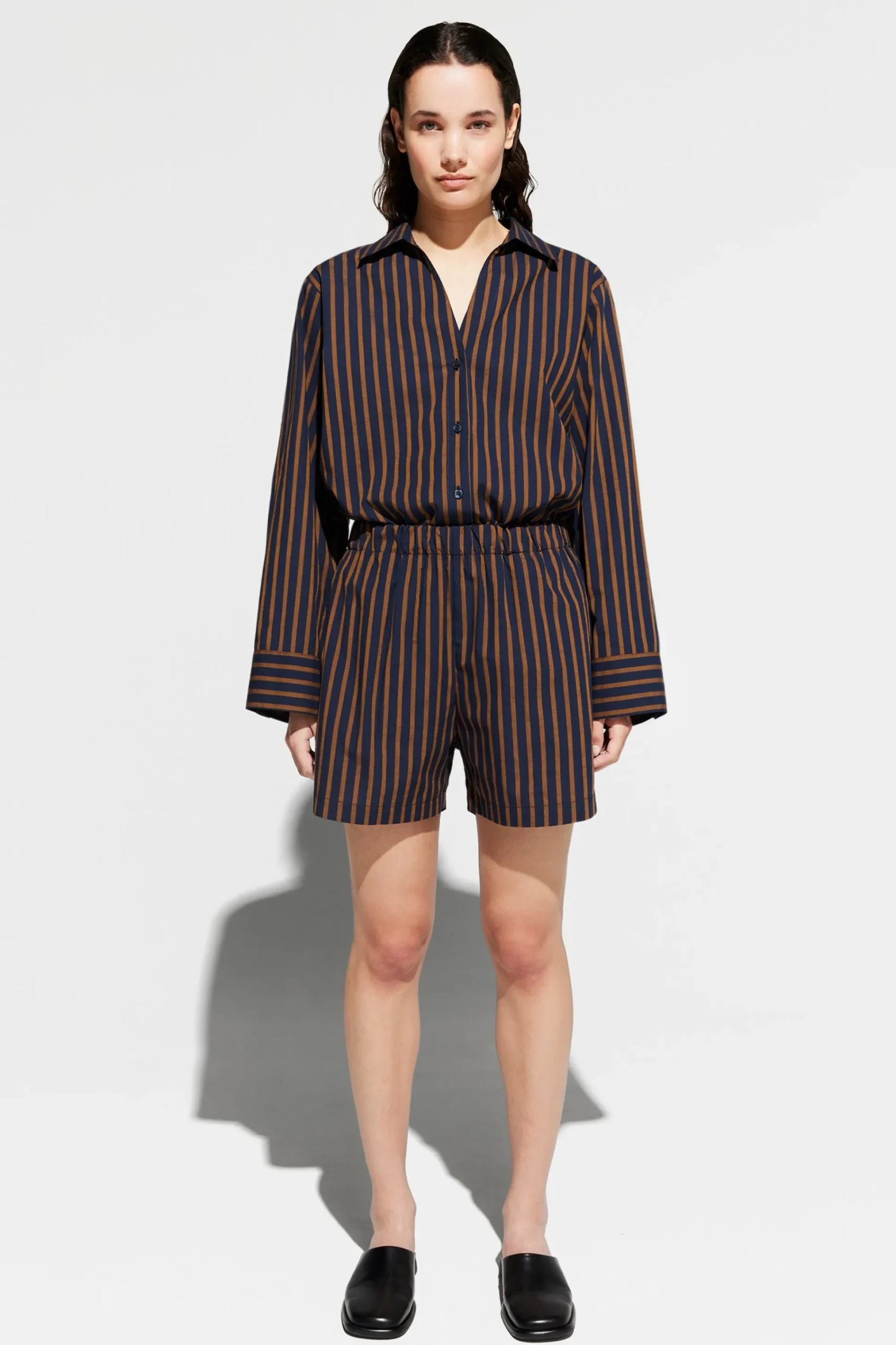 Erla dk navy stripe
